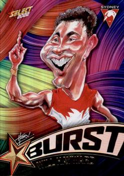 2022 Select AFL Footy Stars - Starburst Caricature - Paint #SBP62 Will Hayward Front